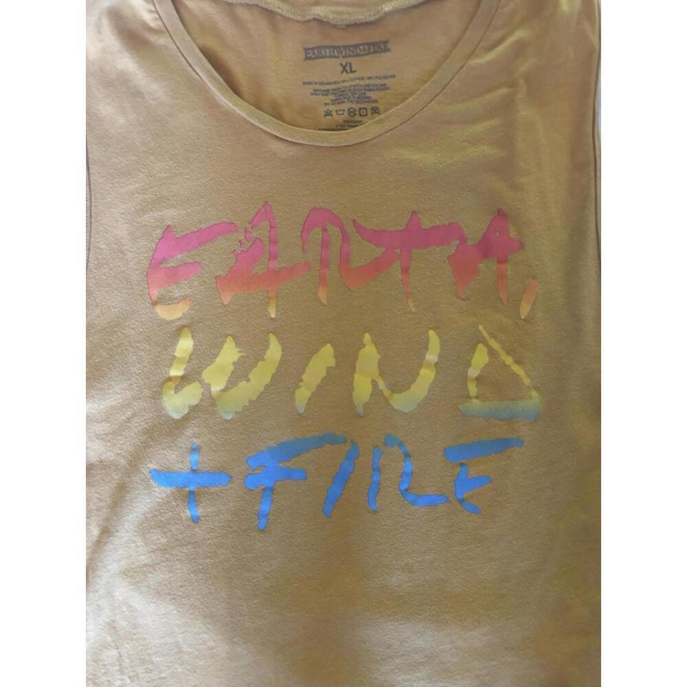 Earth Wind and Fire Yellow Shirt Tank Top Size XL